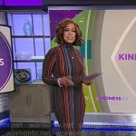 Gayle King’s vertical stripe dress on CBS Mornings