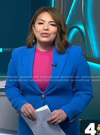 Gilma Avalos’s blue blazer on NBC News Daily