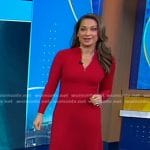 Ginger’s red quarter zip dress on Good Morning America