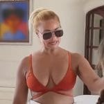 Gizelle’s red wrap bikini top on The Real Housewives of Potomac