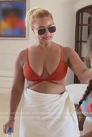 Gizelle's red wrap bikini top on The Real Housewives of Potomac