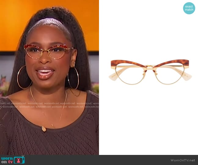 Gucci Cat-Eye Frame Optical Glasses worn by Jennifer Hudson on The Jennifer Hudson Show