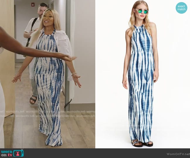 H&M Batik Patterned Jersey Dress worn by Ashley Darby on The Real Housewives of Potomac