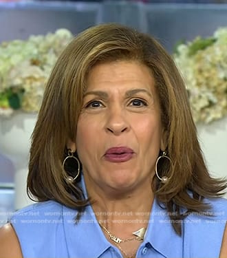 Hoda’s pearl double hoop earrings on Today