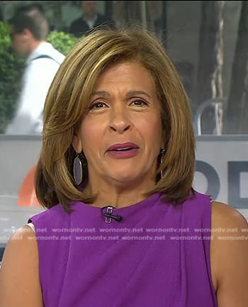 Hoda's gold and grey drop earrings on Today