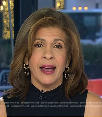 Hoda’s gold double hoop earrings on Today