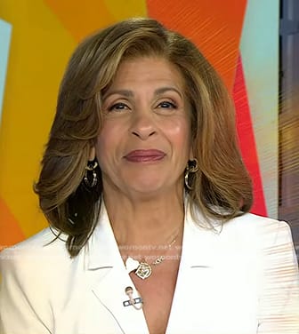 Hoda’s gold double hoop earrings on Today