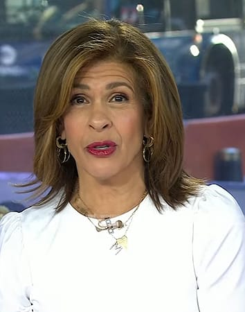 Hoda’s gold double hoop earrings on Today