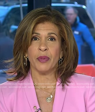 Hoda's gold link earrings on Today