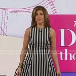 Hoda’s striped sleeveless midi dress on Today