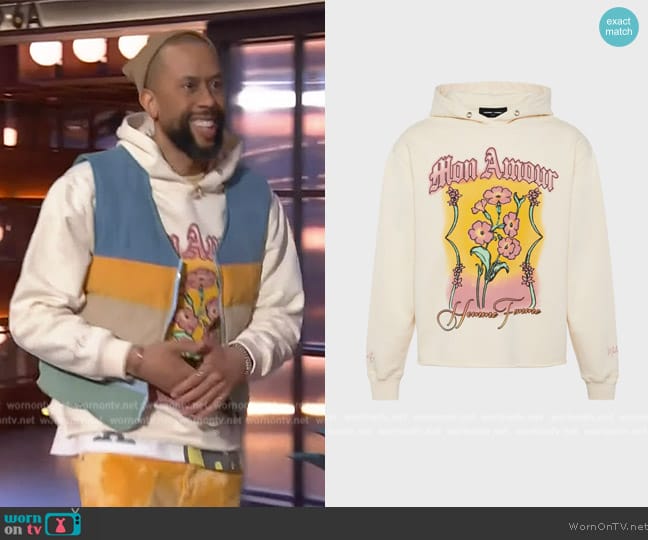 Homme + Femme My Love Hoodie worn by Affion Crockett on The Kelly Clarkson Show