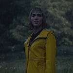 Imogene’s yellow rain jacket on Death and Other Details