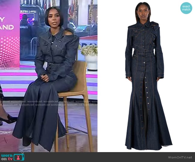 Jagne Conjoined Denim Dress worn by Kelly Rowland on Today