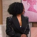 Janell Stephen’s black embellished blazer on Sherri