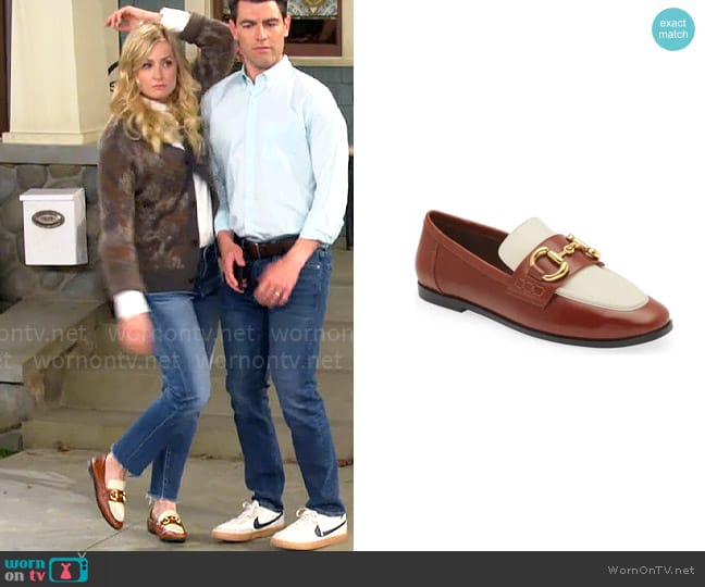 Jeffrey Campbell Velviteen Loafer worn by Gemma (Beth Behrs) on The Neighborhood