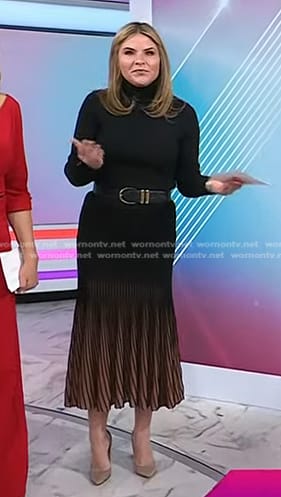 Jenna’s black striped ombre skirt on Today