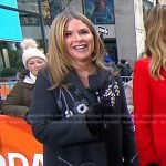 Jenna’s grey floral embroidered coat on Today