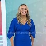 Jennie Allen’s blue v-neck midi dress on Today