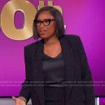 Jennifer’s black embellished blazer and pants on The Jennifer Hudson Show