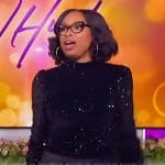 Jennifer’s black sequin velvet top on The Jennifer Hudson Show