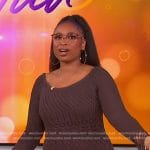 Jennifer’s brown knit dress on The Jennifer Hudson Show