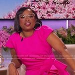 Jennifer’s pink ruffle dress on The Jennifer Hudson Show