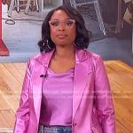 Jennifer’s pink leather blazer on The Jennifer Hudson Show