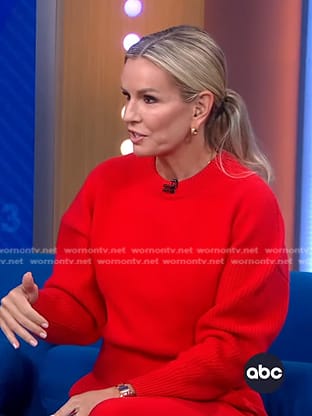 Jennifer’s red sweater on Good Morning America