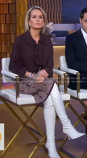 Jennifer’s white over the knee boots on Good Morning America