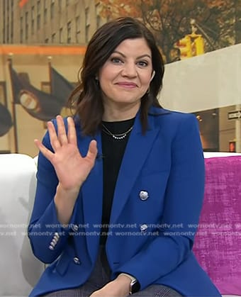 Jenny Cavnar’s blue double breasted blazer on Today