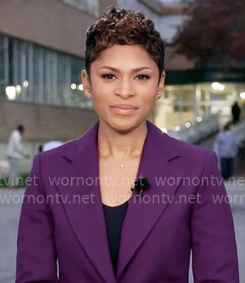 Jericka Duncan's purple suit on CBS Mornings