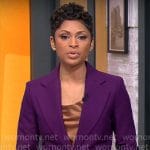 Jericka Duncan’s purple suit on CBS Mornings