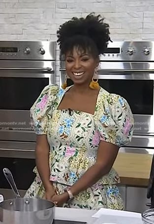 Jocelyn Delk Adams’s floral puff sleeve dress on Today