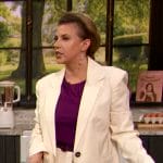 Jodie Sweetin’s white blazer on The Drew Barrymore Show