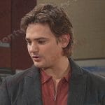 Johnny’s red zip polo shirt on Days of our Lives