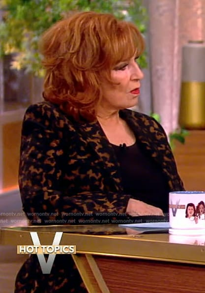 Joy’s animal print blazer and pants on The View