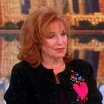 Joy’s black heart patch jacket on The View