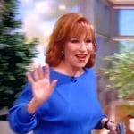 Joy’s blue ribbed sweater on The View