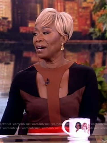 Joy Reid's colorblock cutout dress on The View