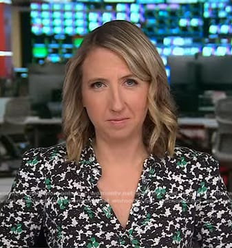 Julia Ainsley's floral shirtdress on NBC News Daily