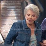 Julie’s floral cutout cuff denim jacket on Days of our Lives