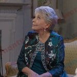 Julie’s green floral jacket on Days of our Lives