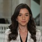 Julie’s white plaid blazer on NBC News Daily