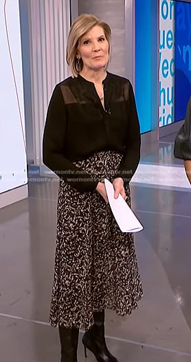 Kate's abstract print skirt on NBC News Daily