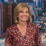 Kate’s brown floral blouse on NBC News Daily