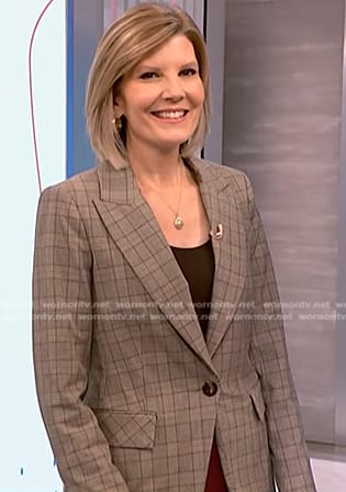 Kate's brown plaid blazer on NBC News Daily