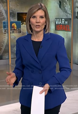 Kate's blue double breasted blazer on NBC News Daily