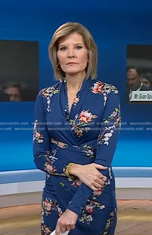 Kate Snow's blue floral dress on Today