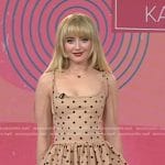 Kathryn Newton’s beige polka dot mini dress on Today