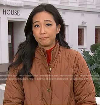 Kathy Park’s brown quilted puffer jacket on Today